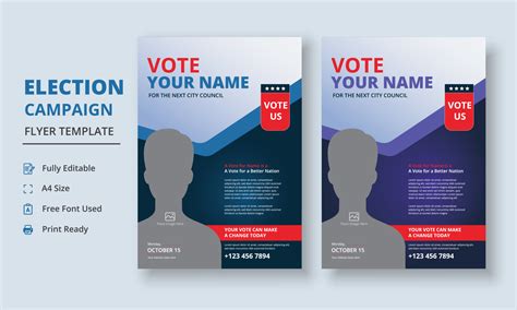 Politics and Government Campaign Flyer Template