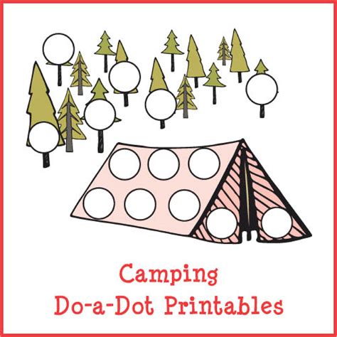 Camping Do A Dot Printables for Different Ages