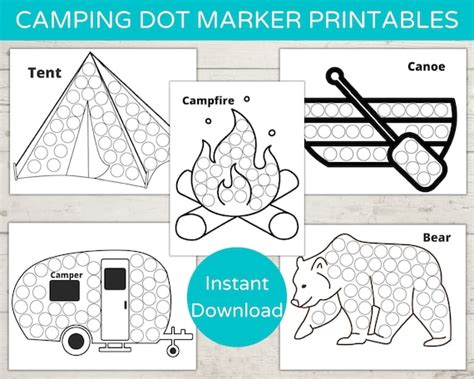 Camping Do A Dot Printables Mazes