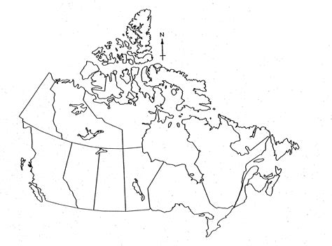 Blank Map of Canada for Kids