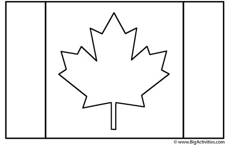 Canada Flag Coloring Page