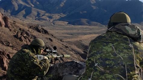 Canadian Sniper with a McMillan TAC-50 Rifle