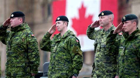 Canadian Army soldiers rendering a salute