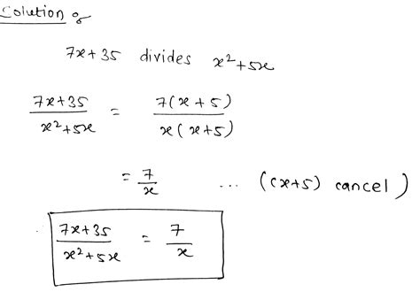 Canceling common factors method