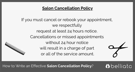 Cancellation Policy for Beauty Salons