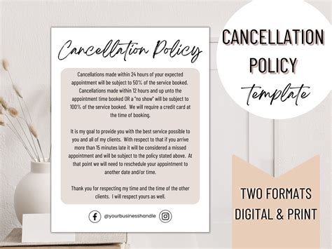 Cancellation Policy for Hair Salons