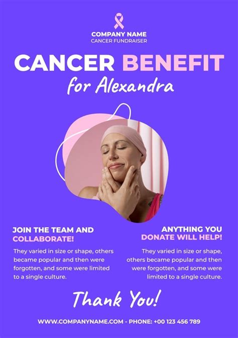 Cancer Benefit Flyer Template Design Ideas