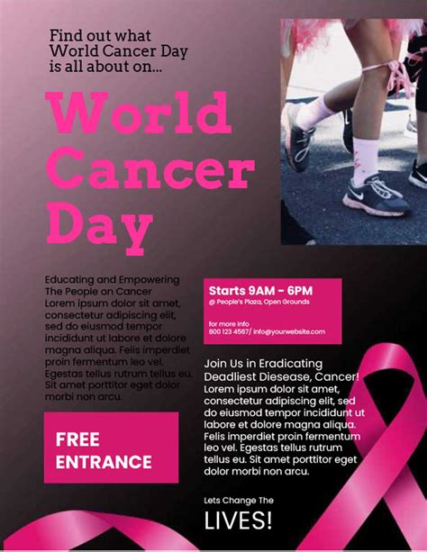 Cancer Benefit Flyer Template PDF