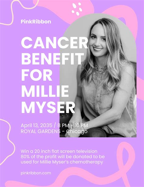 Cancer Benefit Flyers Template Free Download