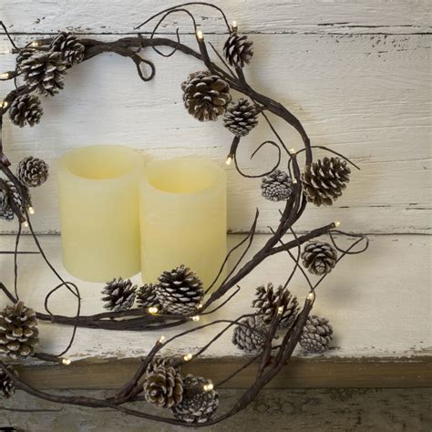 Candle and Pinecone Garland