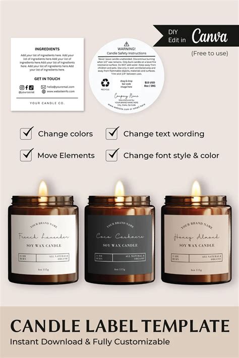 Candle Label Template