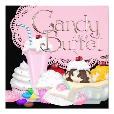 Candy Buffet Invitation Template