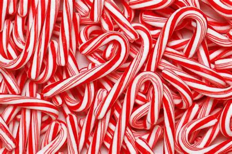 Candy canes on a festive background