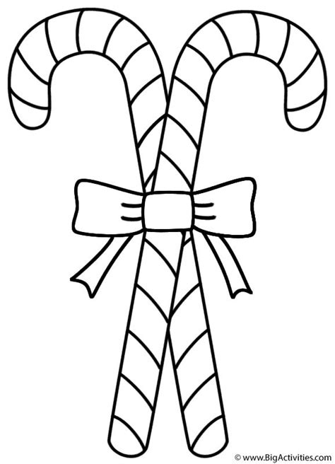 Candy Cane Coloring Pages