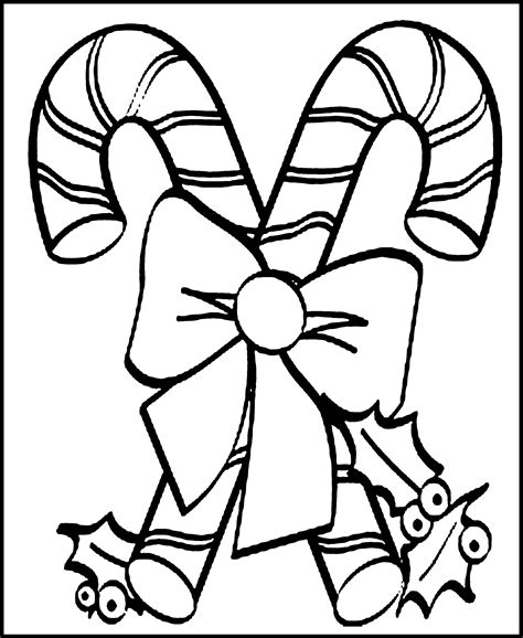 Candy Cane Coloring Pages for Kids