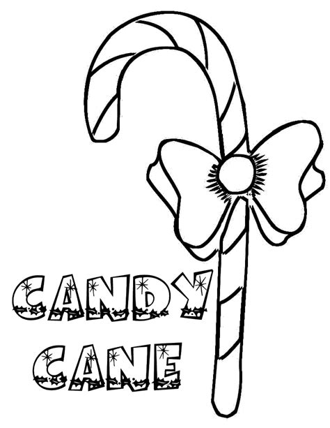 Candy Cane Coloring Pages for Kids Printable