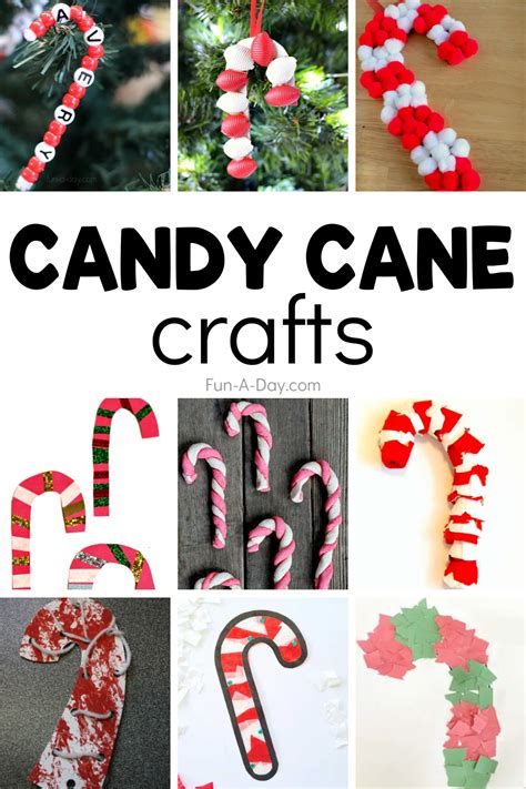 A picture of candy cane crafts