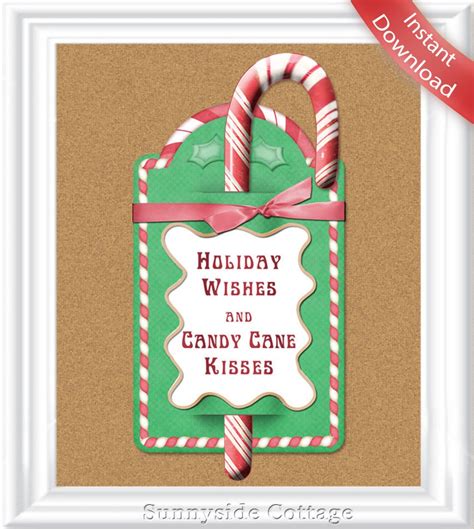 Candy Cane Kisses Printable