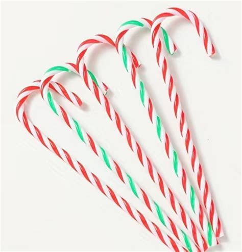 A festive candy cane display