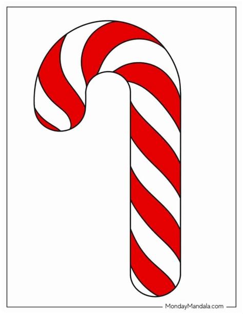 Candy Cane Template 3