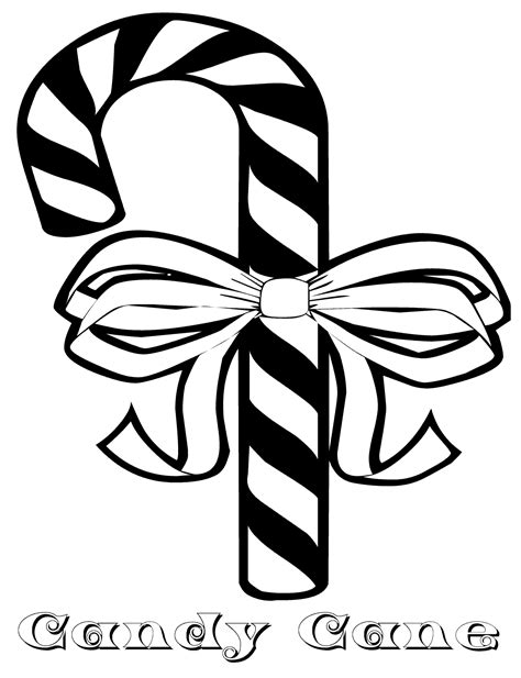 Free Printable Candy Canes to Color