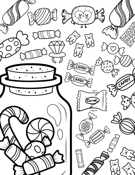 Candy coloring pages