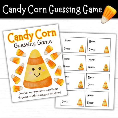 Candy Corn Guessing Game Wheel