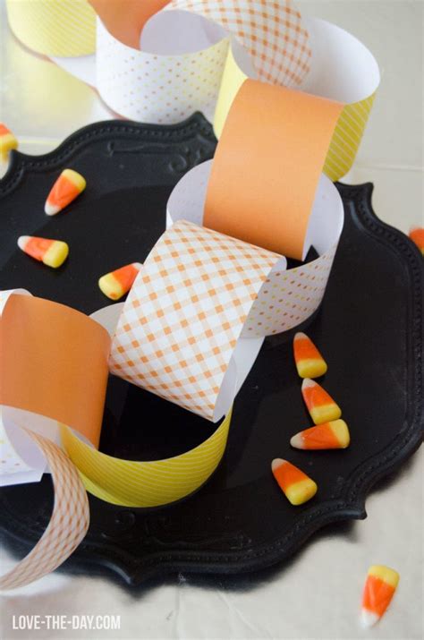 Candy Corn Paper Chain