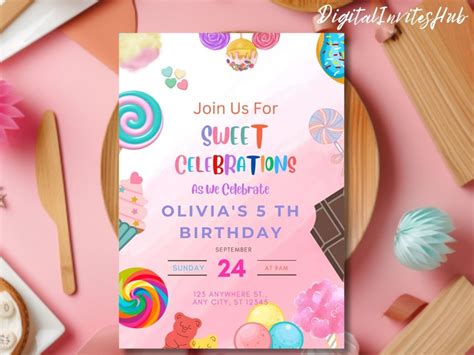 Candy Invitation Template