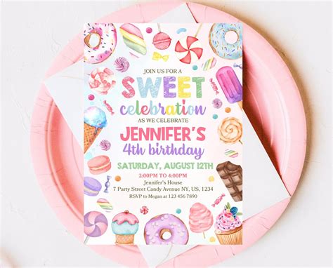 Candy Invitation Template