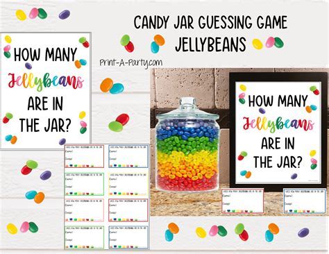 Candy Jar Guessing Game Template