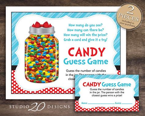 Candy Jar Guessing Game Template for Print