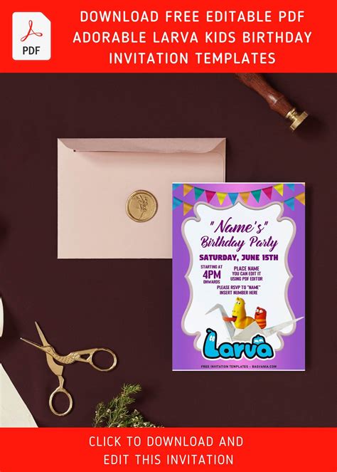 Candy-tastic invitation template with colorful sweets