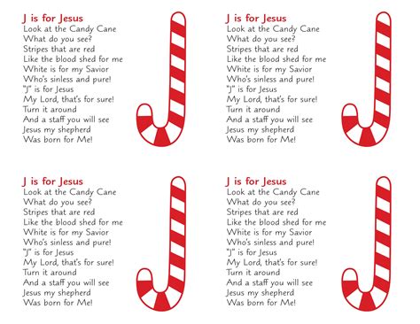 Candy Cane Poem Printable 2