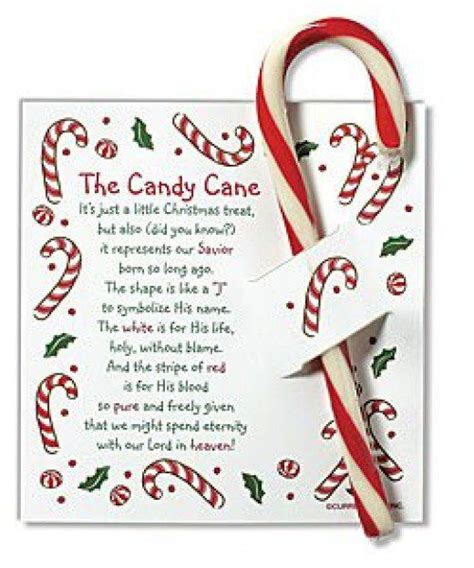 Candy Cane Poem Printable Template