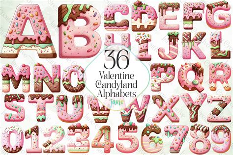 Candyland alphabet chart template