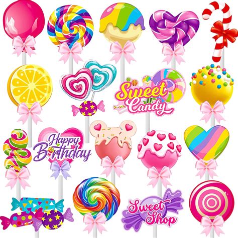 Candyland cupcake topper template