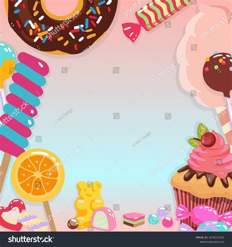 Candyland greeting card template