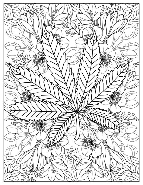 Cannabis Coloring Pages