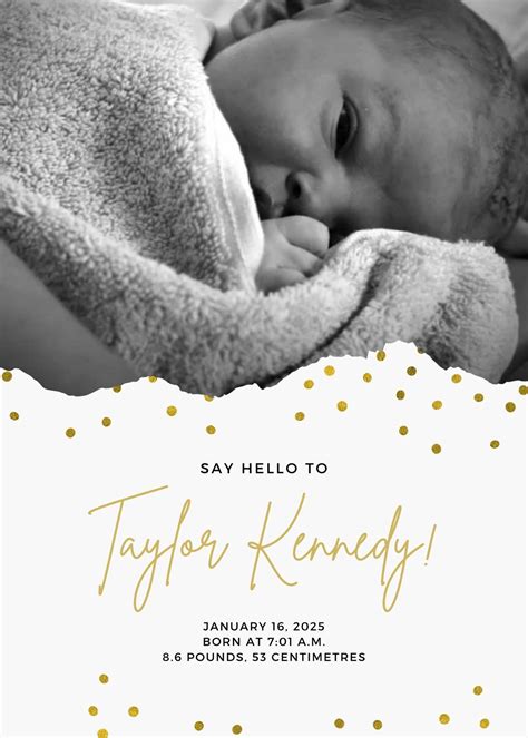 Canva baby birth announcement templates