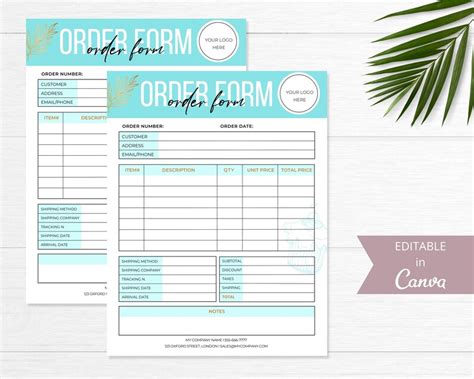 Canva Bakery Order Form