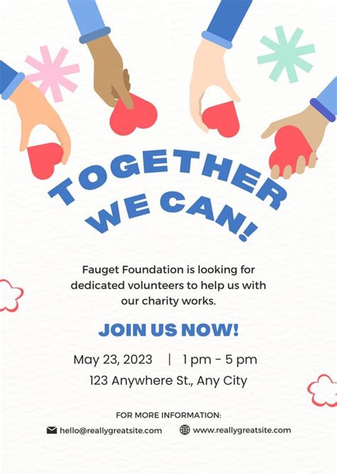 Canva charity event flyer template