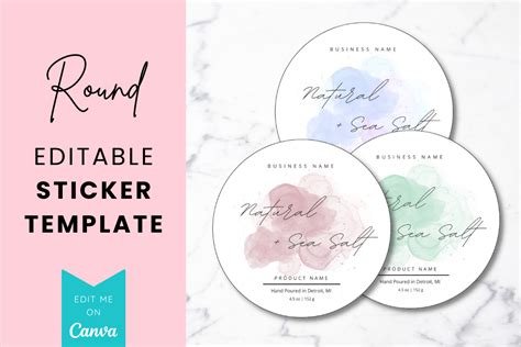 Canva Circle Label