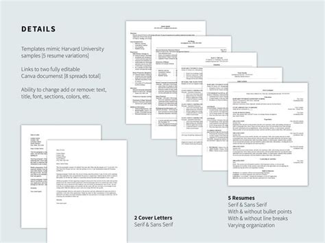 Canva Harvard Resume Template