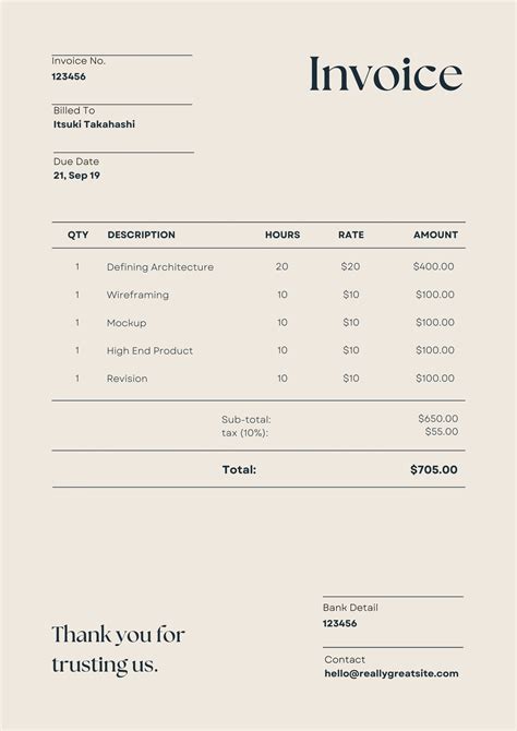 Canva Invoice Template