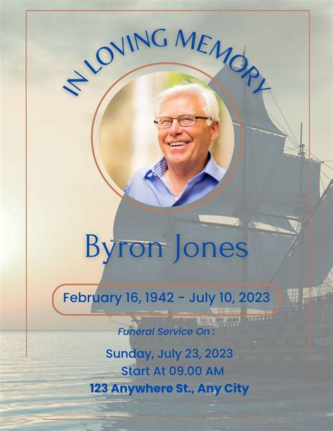 Canva Memorial Program Template