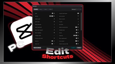 Capcut Keyboard Shortcuts