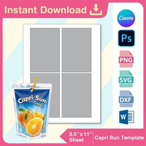 Capri Sun Label Template 10