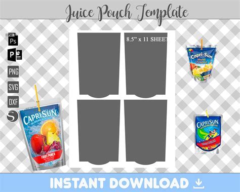 Capri Sun Label Templates