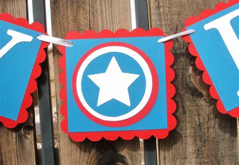 Captain America Birthday Banner